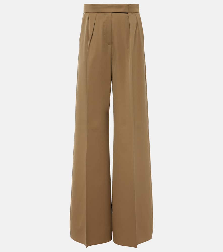 Max Mara Libbra wool and mohair wide-leg pants