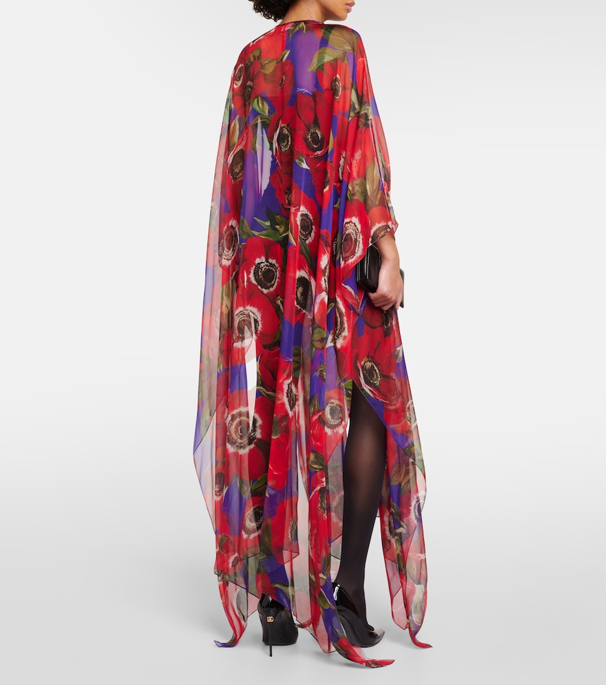  Dolce&gabbana Dolce&gabbana Anemone Silk Chiffon Kaftan 