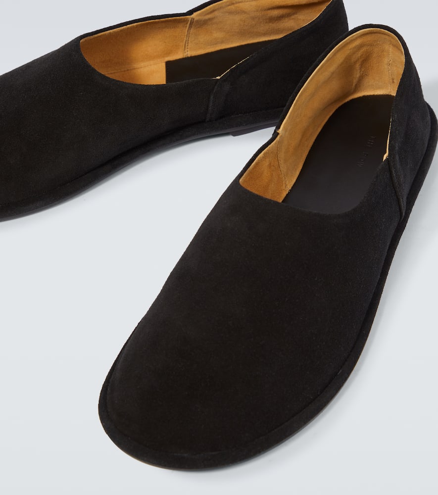 The Row Canal Leather Loafers In Black