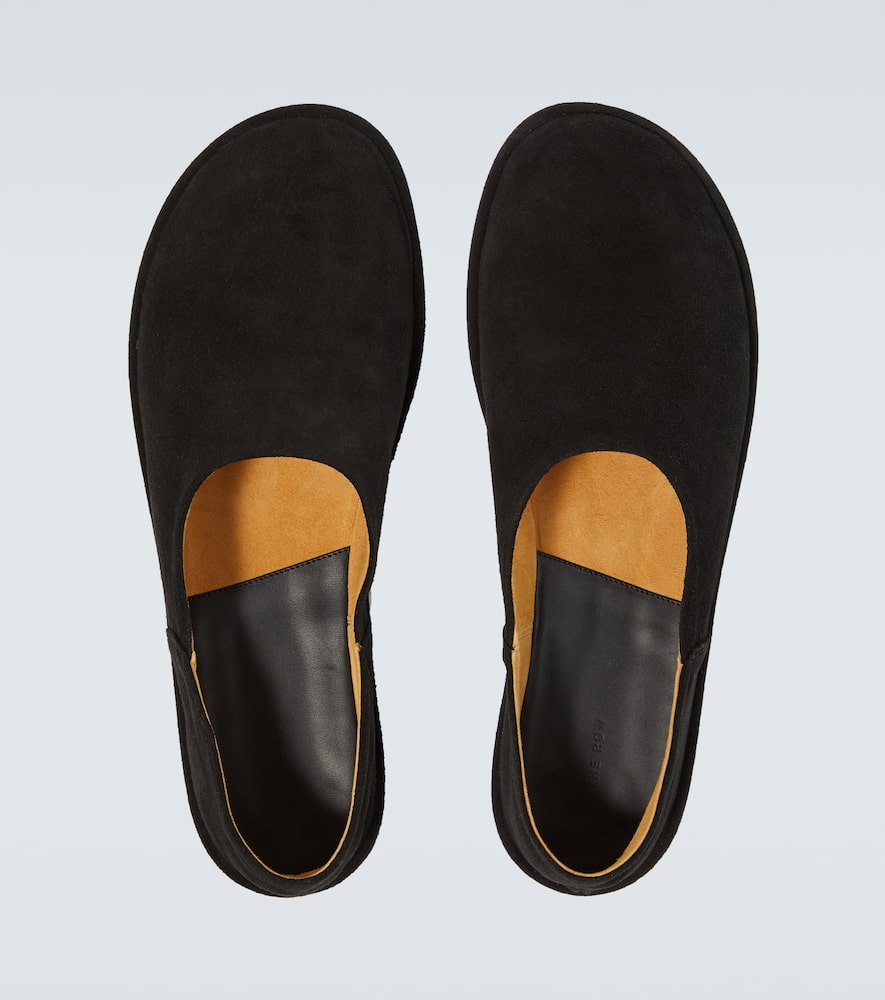 The Row Canal Leather Loafers In Black