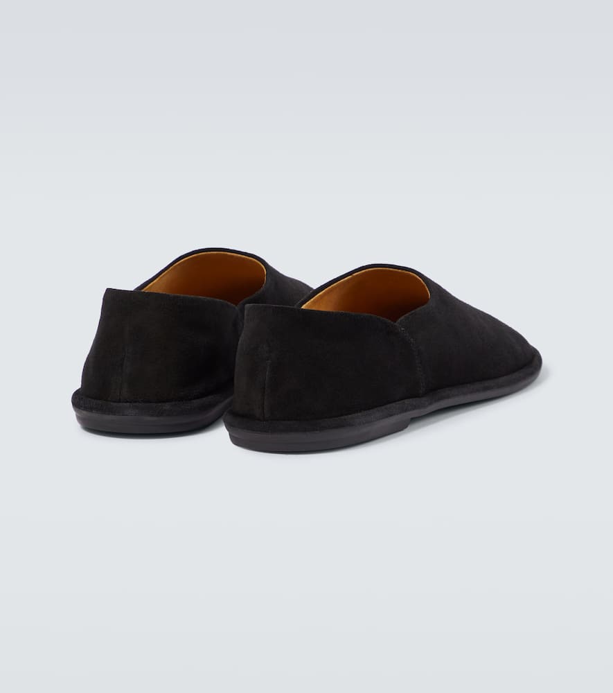 The Row Canal Leather Loafers In Black