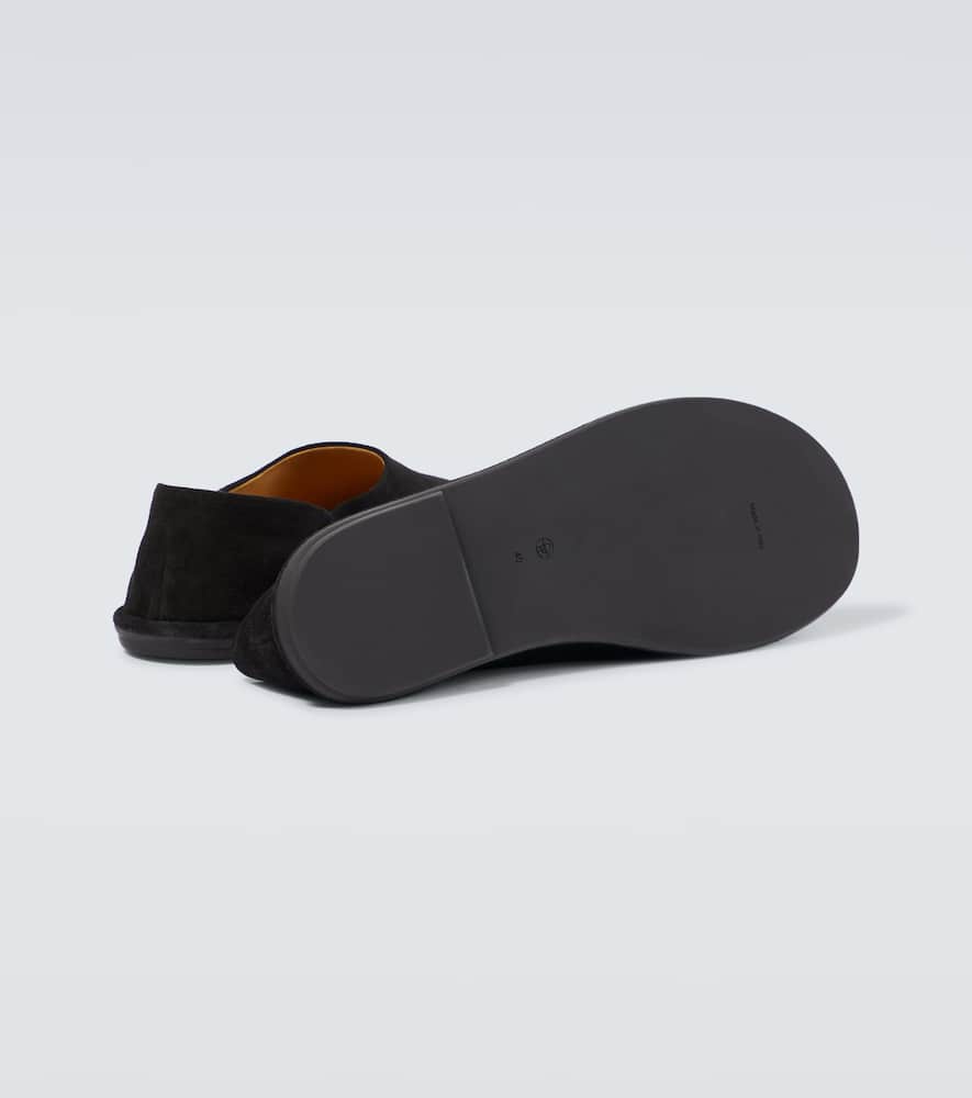 The Row Canal Leather Loafers In Black