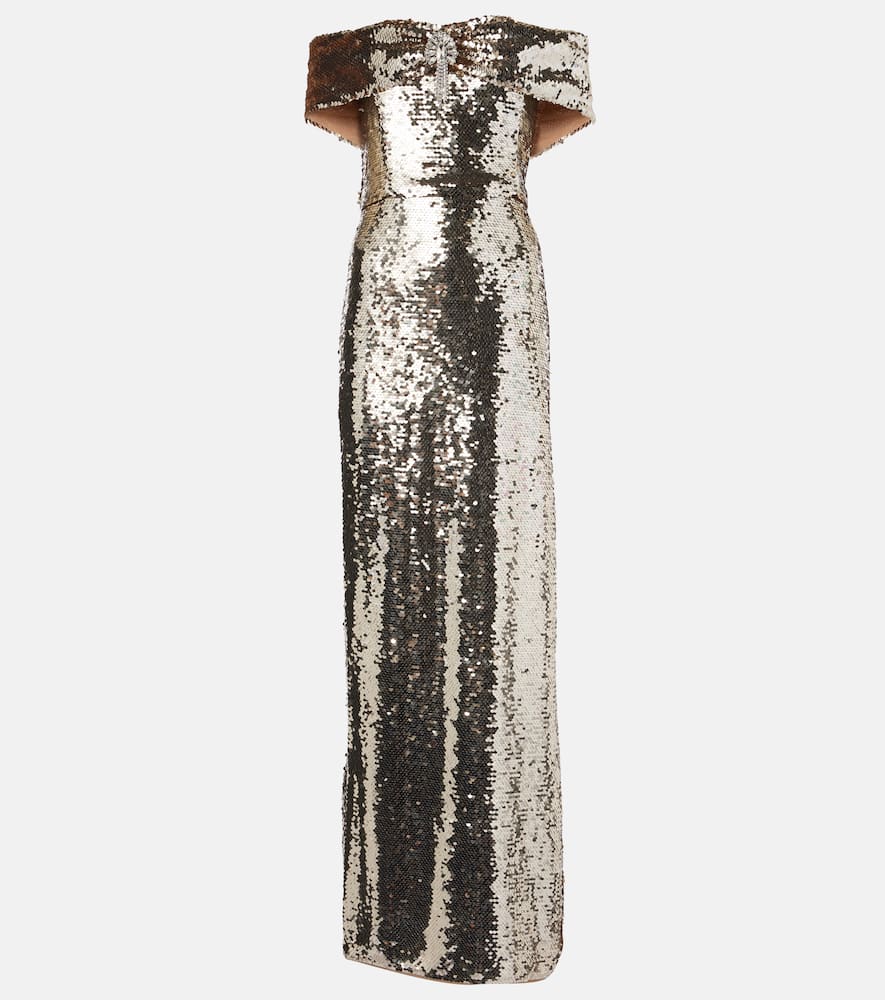 Sequined cutout maxi dress