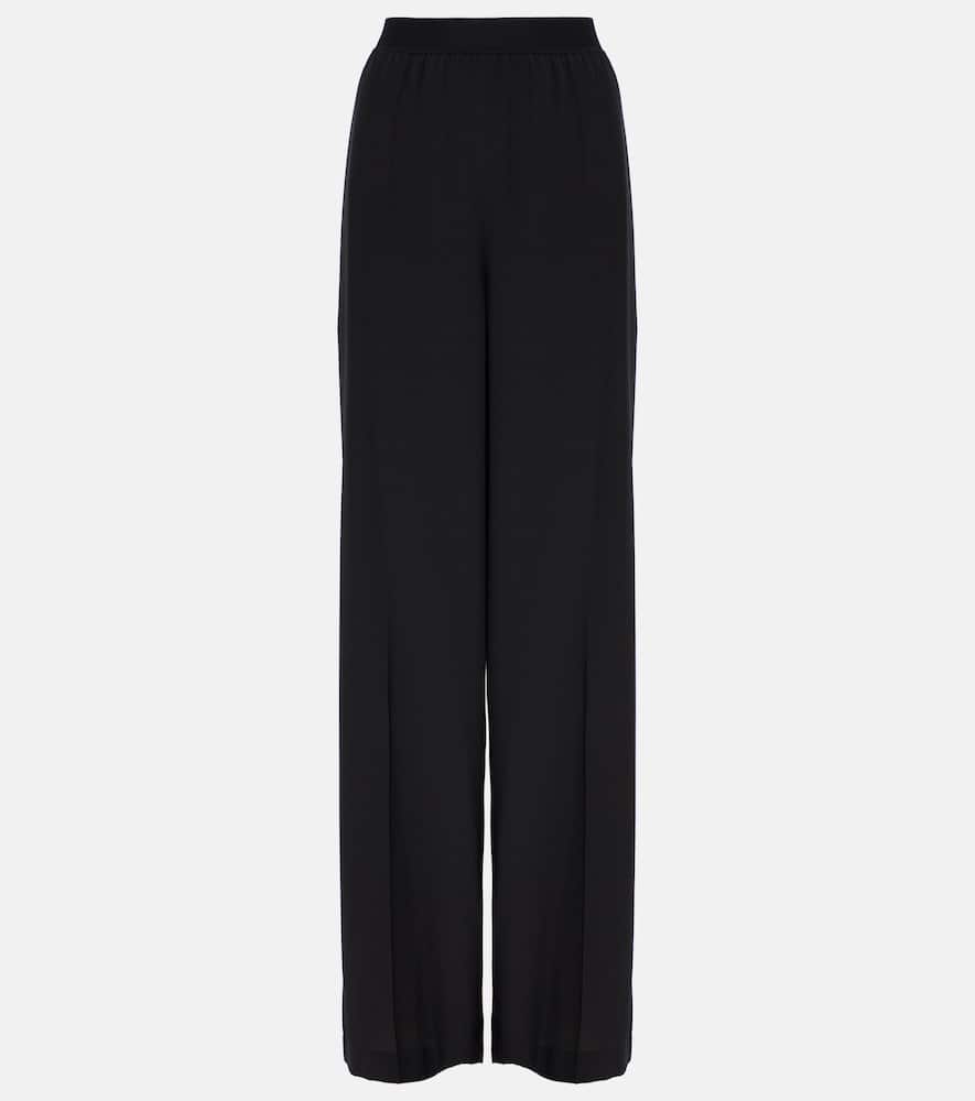 Hulin mid-rise silk wide-leg pants