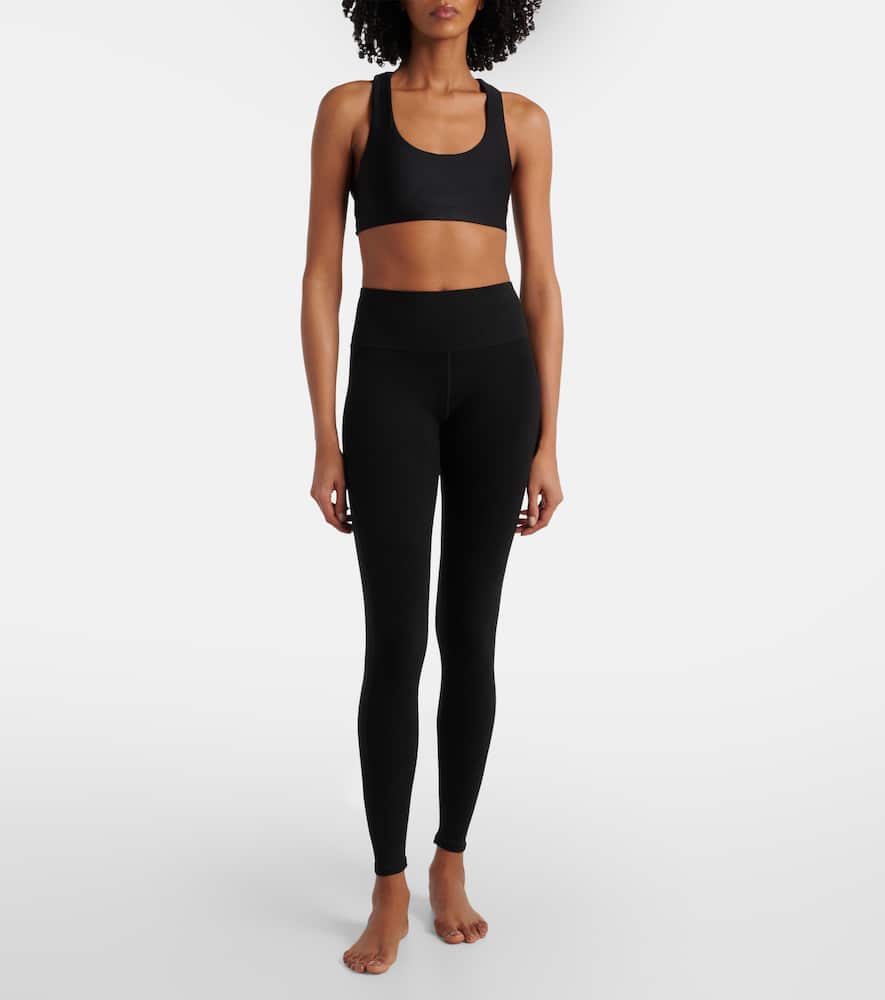Shop Alo Yoga Alosoft Lounge High-rise Leggings In Black