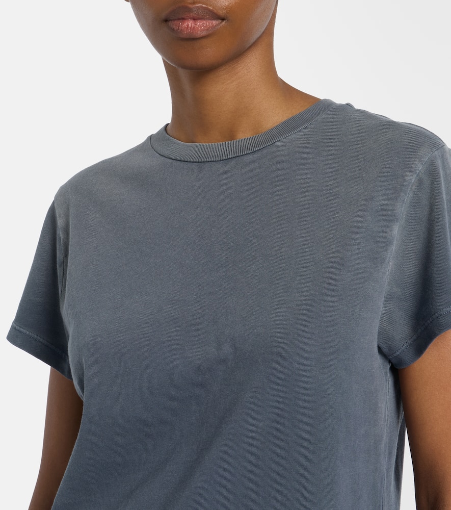 Agolde Andine Cotton Jersey T-shirt In Gray