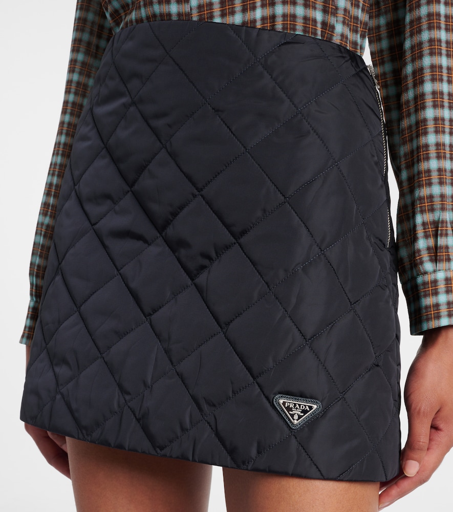  Prada Prada Re-nylon Quilted Miniskirt 