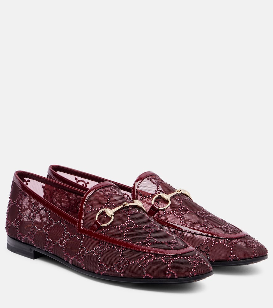New Jordaan leather-trimmed mesh loafers