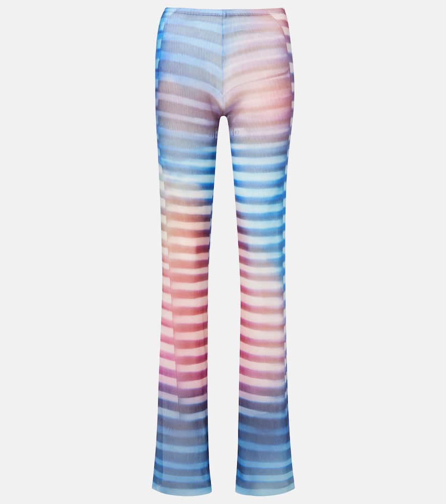 Jean Paul Gaultier Air Stripe High Waist Flared Pants