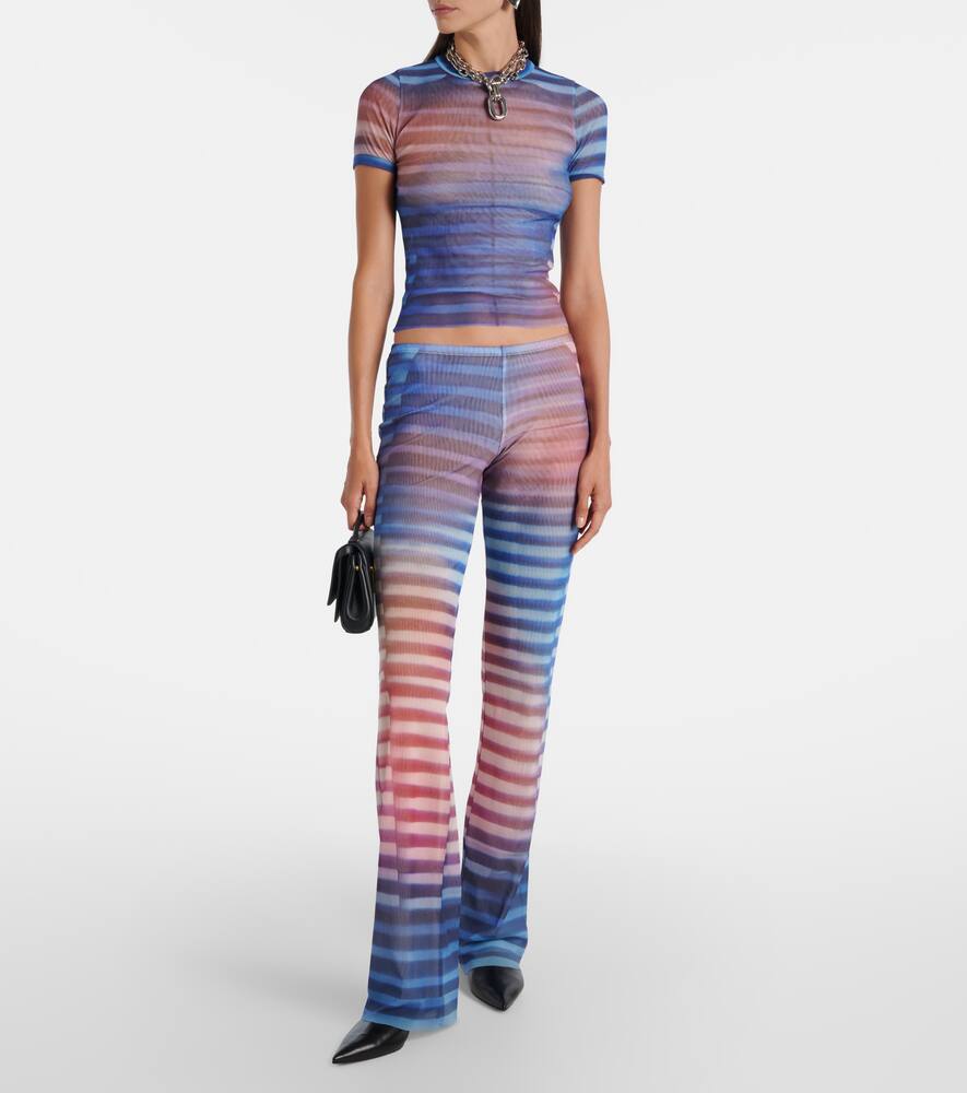 Jean Paul Gaultier Air Stripe High Waist Flared Pants