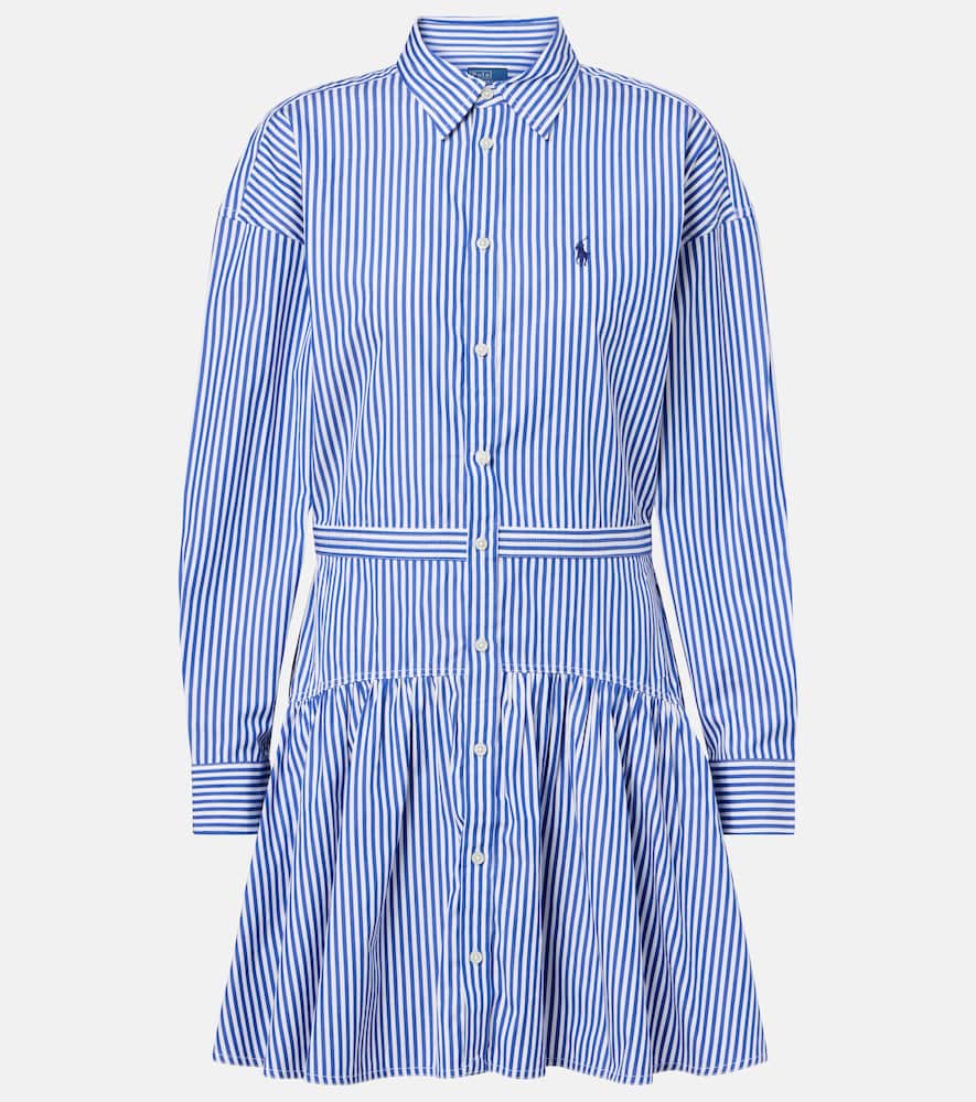 Striped cotton shirt dress