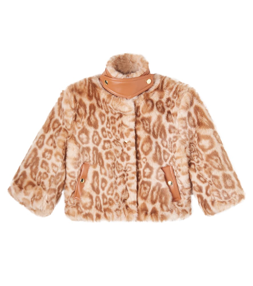 Chloé Leopard-print Jacket In Brown