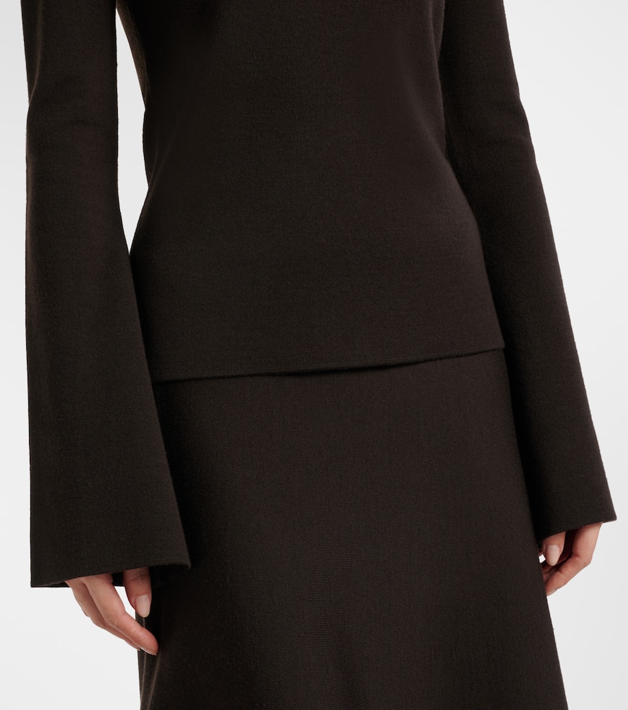 Gabriela Hearst Wool, Silk, And Cashmere Top In Brown