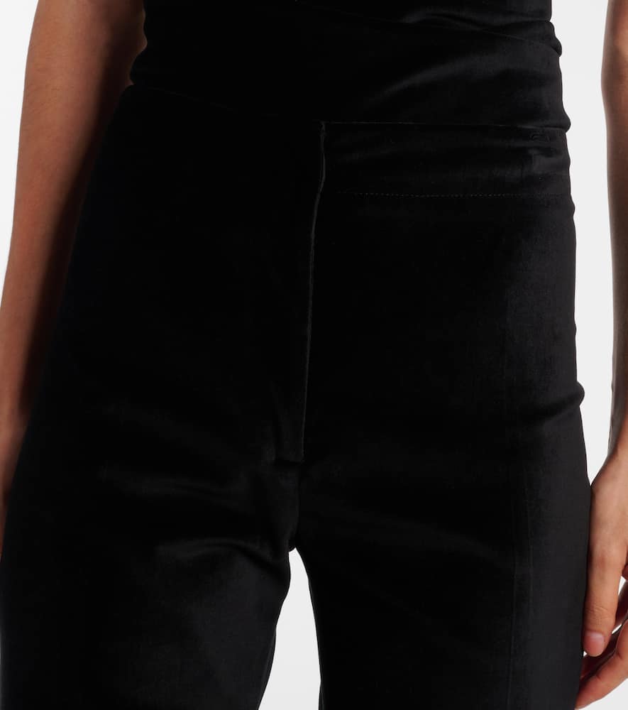 Tove Roux Cotton-blend Velvet Flared Pants In Animal Print