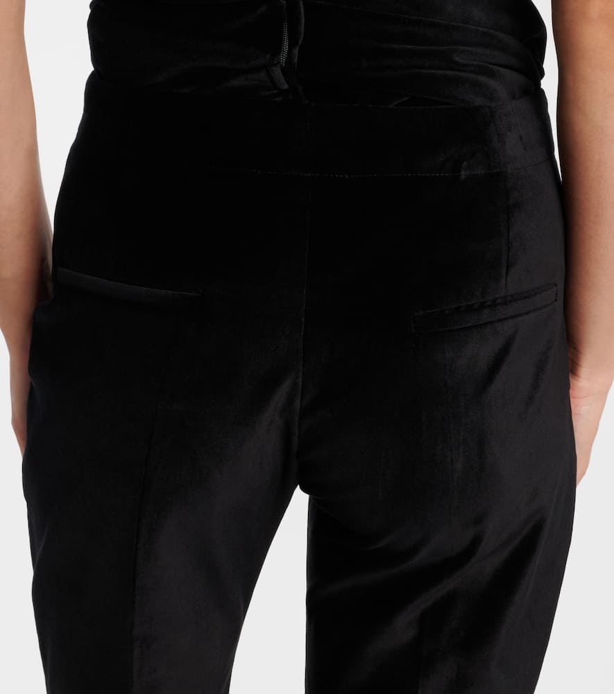 Tove Roux Cotton-blend Velvet Flared Pants In Animal Print