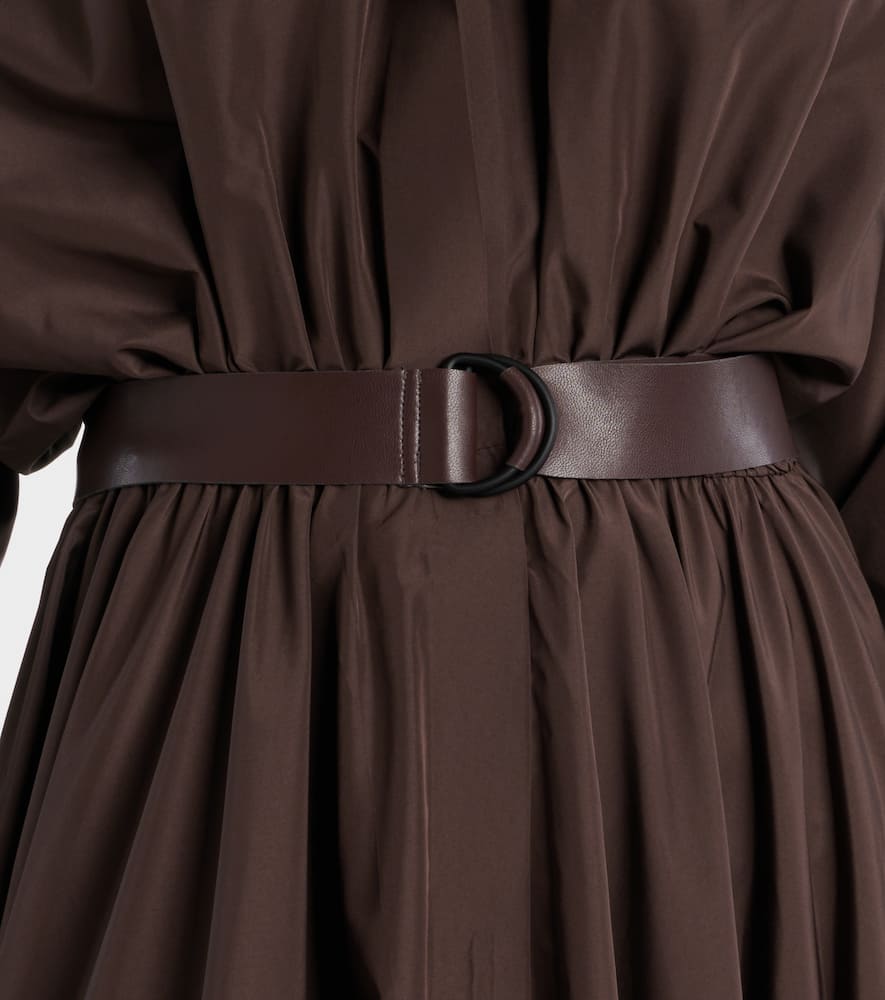 Norma Kamali Oversized Flared Gown In Brown
