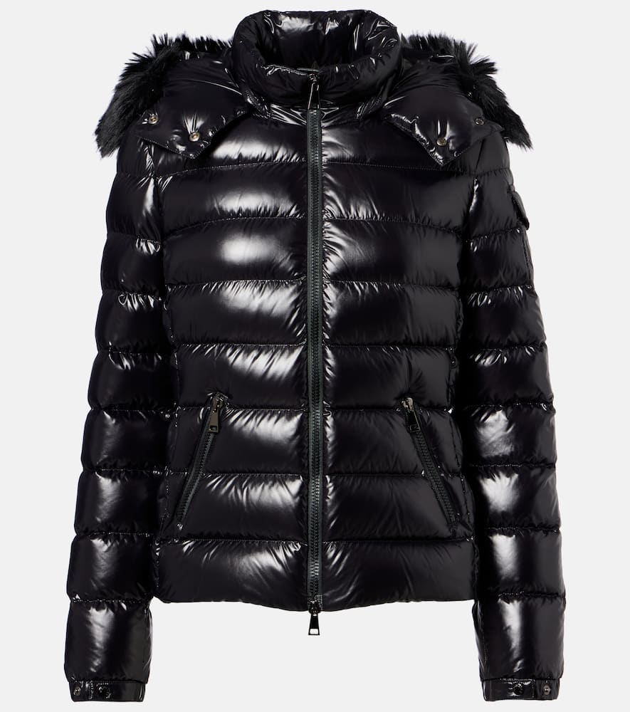Moncler Badyf Faux Fur-trimmed Down Jacket In Black