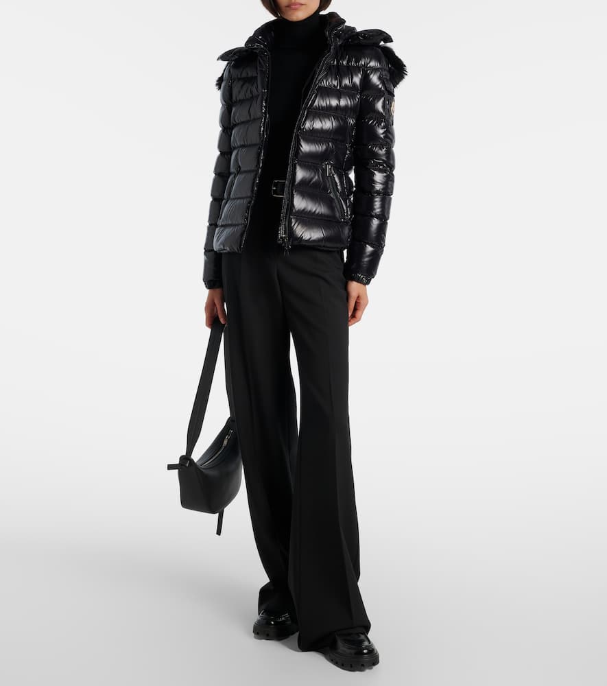 Moncler Badyf Faux Fur-trimmed Down Jacket In Black