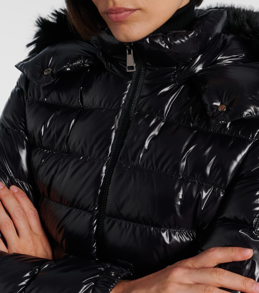Moncler Badyf Faux Fur-trimmed Down Jacket In Black