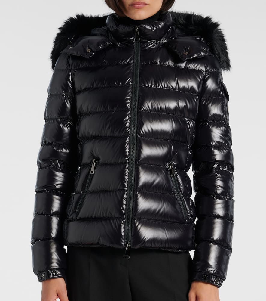 Moncler Badyf Faux Fur-trimmed Down Jacket In Black
