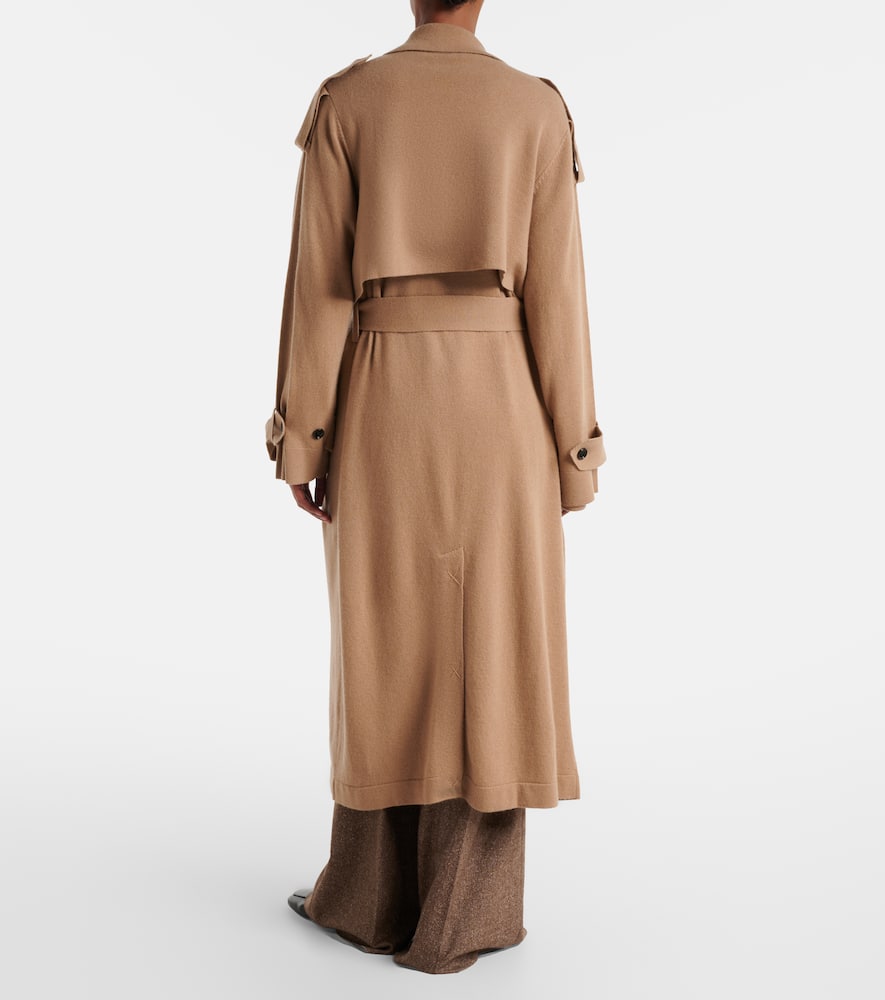 Jardin Des Orangers Belted Wool And Cashmere Trench Coat In Brown