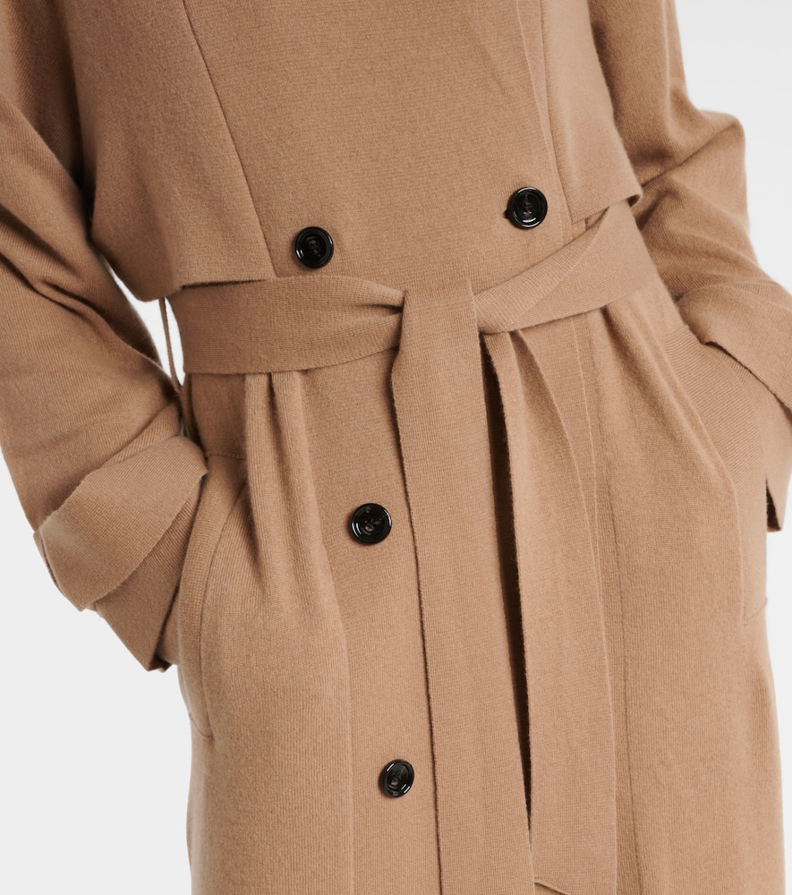 Jardin Des Orangers Belted Wool And Cashmere Trench Coat In Brown