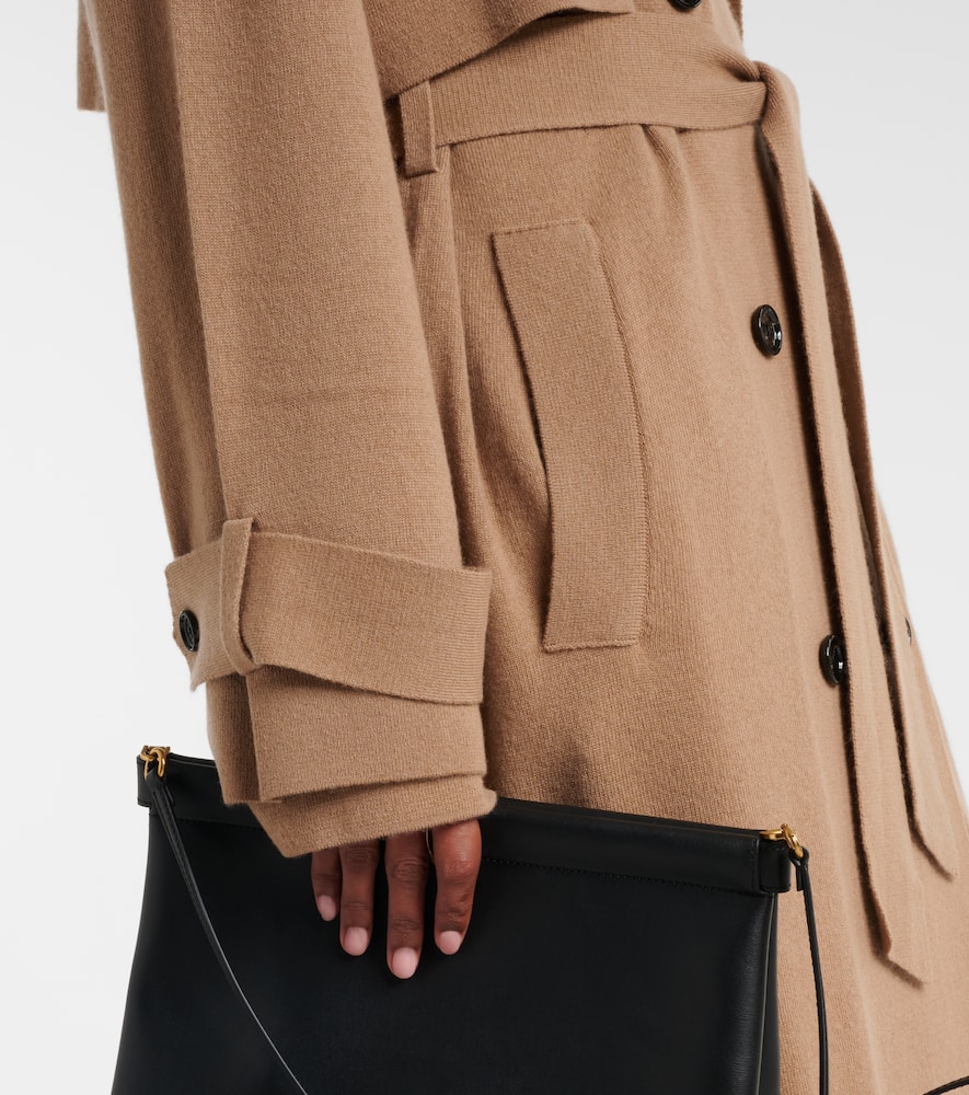 Jardin Des Orangers Belted Wool And Cashmere Trench Coat In Brown