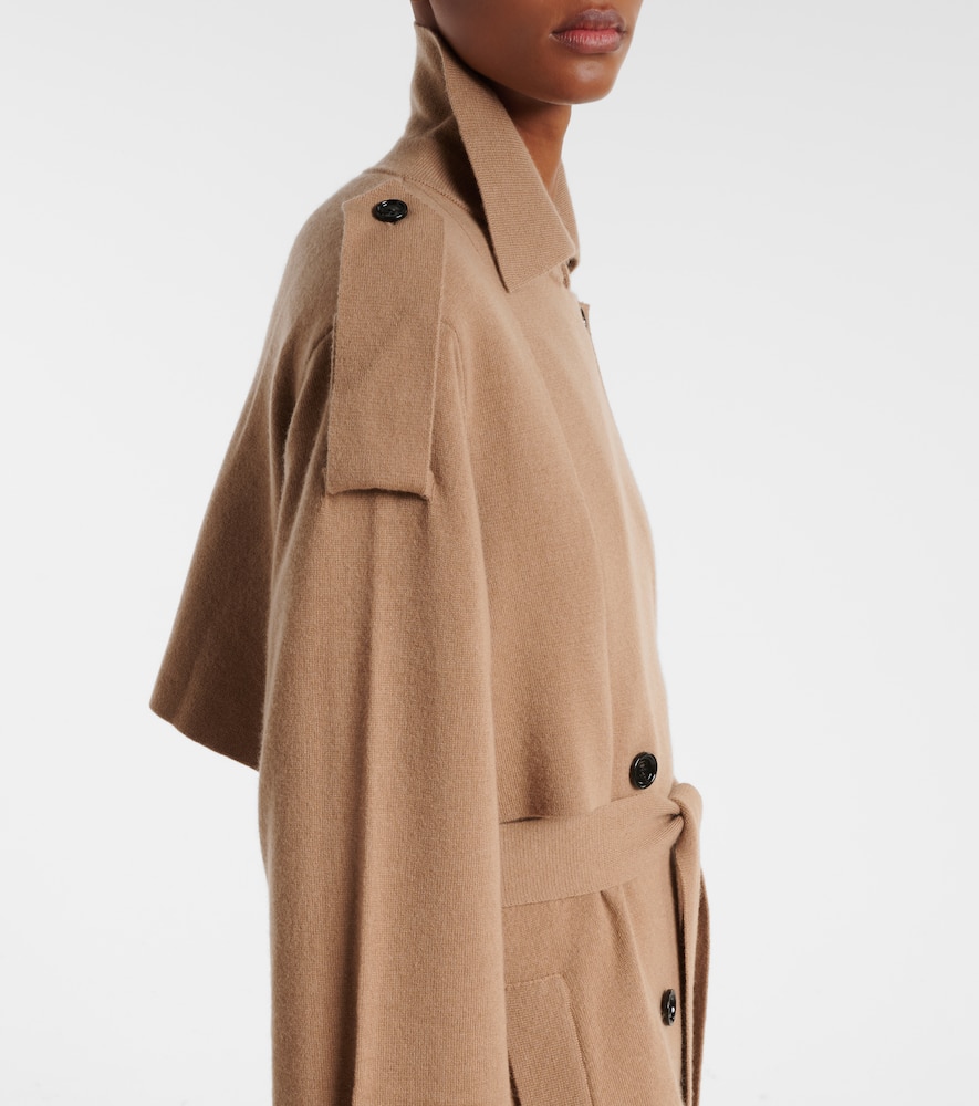 Jardin Des Orangers Belted Wool And Cashmere Trench Coat In Brown