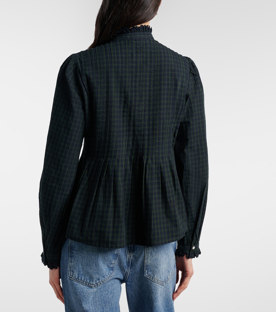 Polo Ralph Lauren Checked Ruffled Cotton Shirt