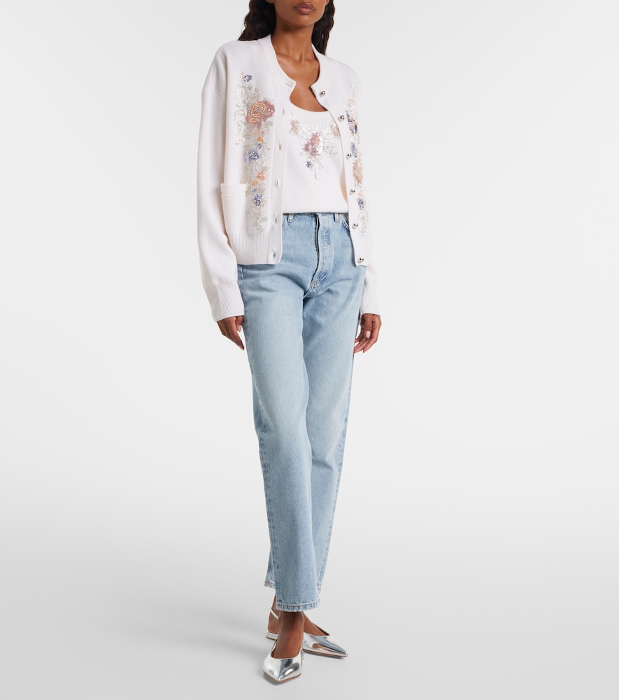  Rabanne Rabanne Verzierter Cardigan Aus Wolle Und Kaschmir 