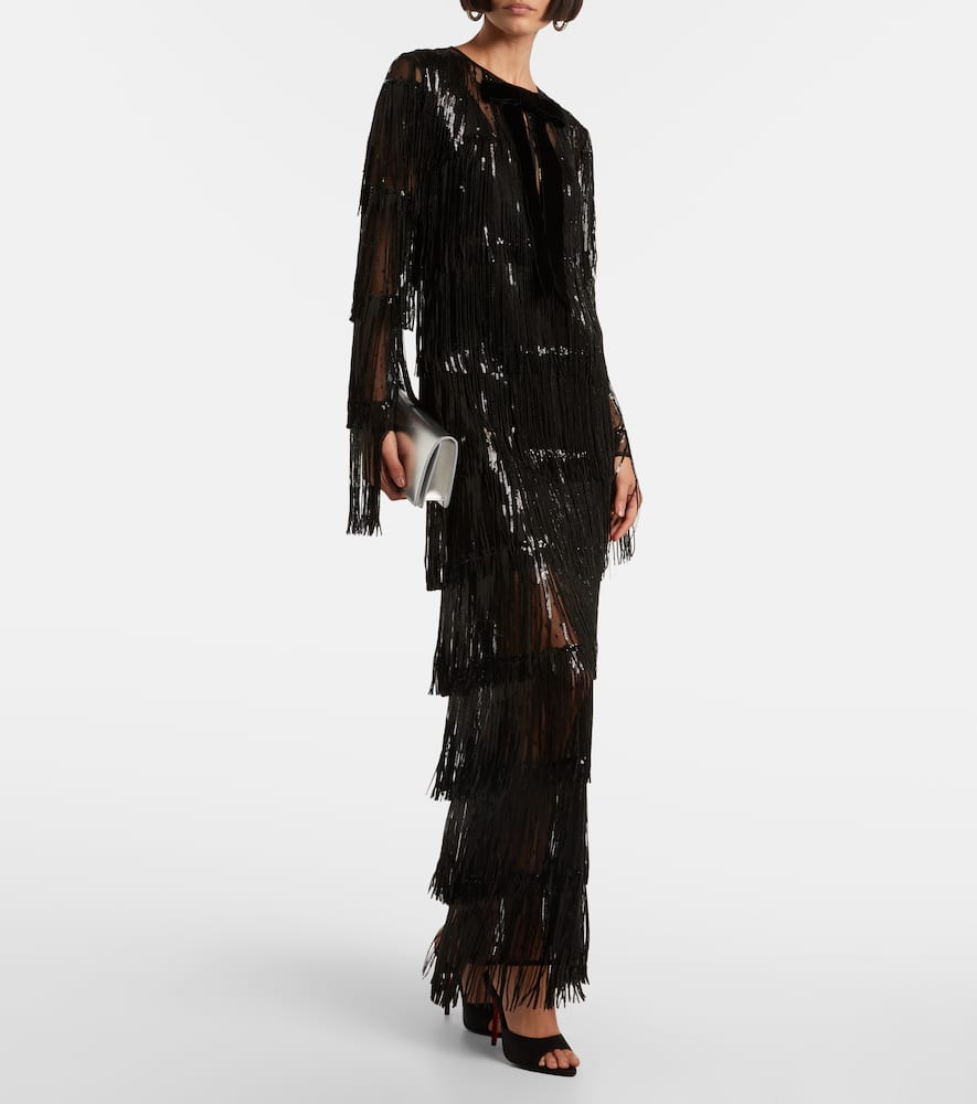 Christian Louboutin Miss Z 100 Crêpe Satin Mules In Black