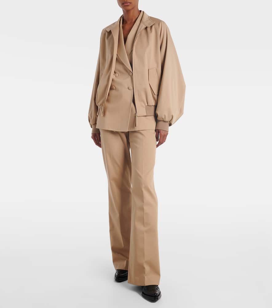 Gabriela Hearst Wynne Cotton Bomber Jacket In Brown