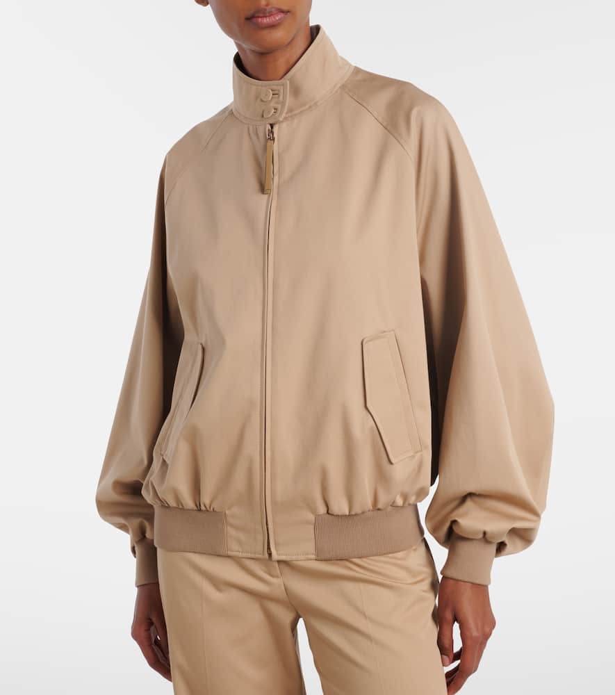 Gabriela Hearst Wynne Cotton Bomber Jacket In Brown