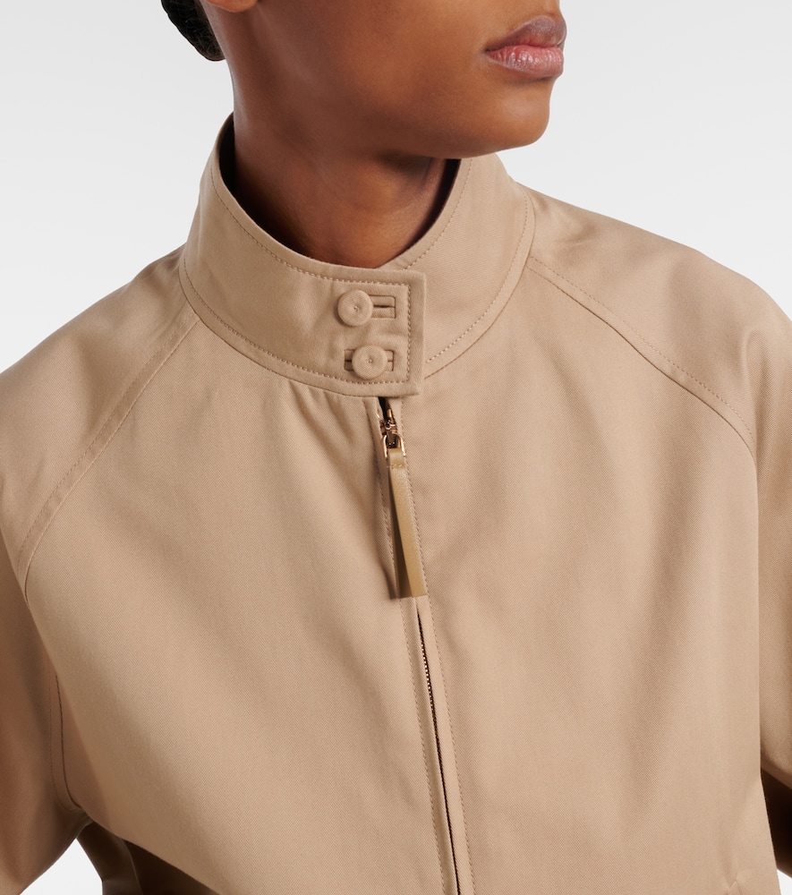 Gabriela Hearst Wynne Cotton Bomber Jacket In Brown