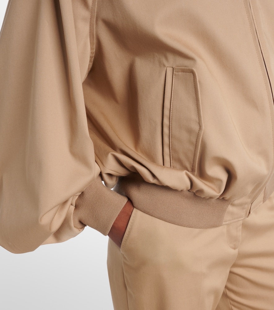 Gabriela Hearst Wynne Cotton Bomber Jacket In Brown