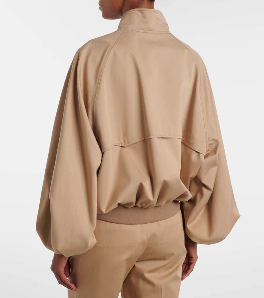 Gabriela Hearst Wynne Cotton Bomber Jacket In Brown