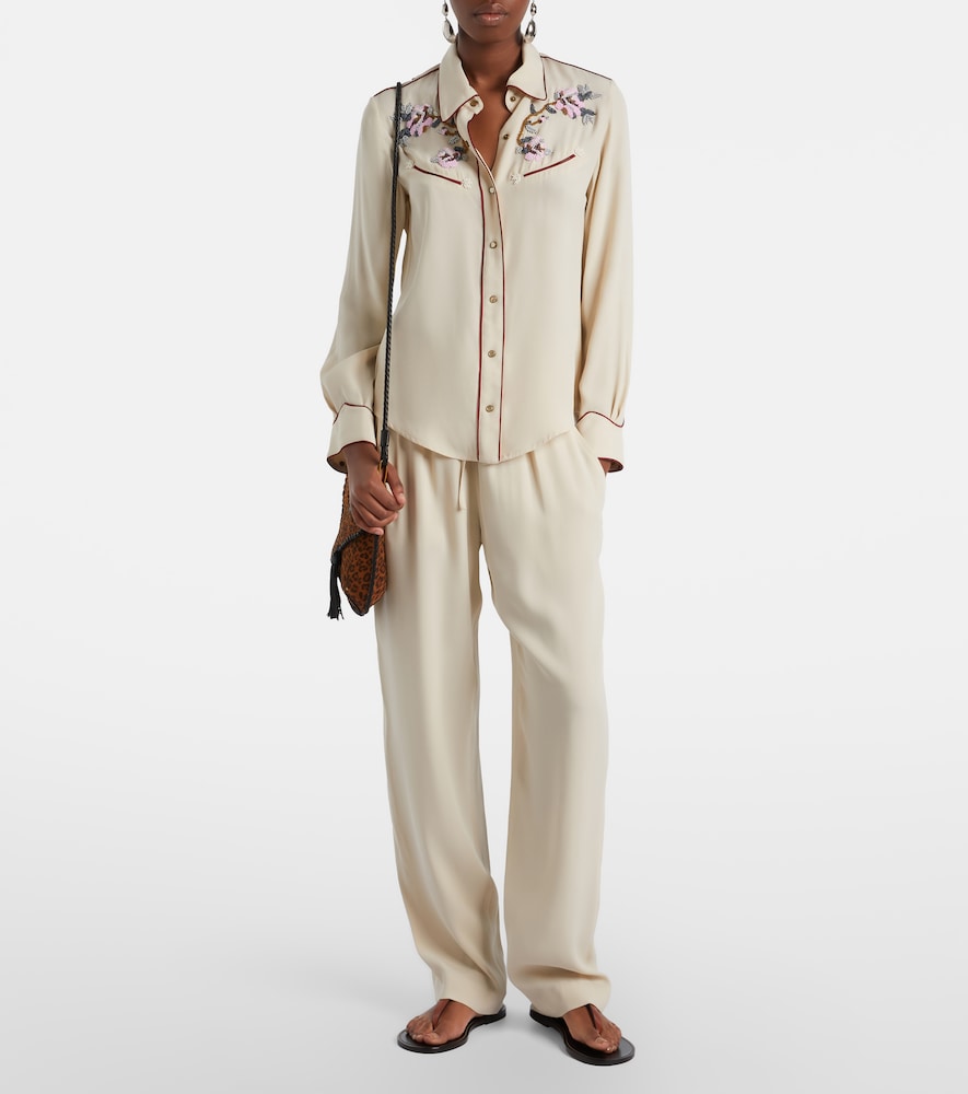  Isabel Marant Isabel Marant Gerade Hose Honie Aus Crêpe 