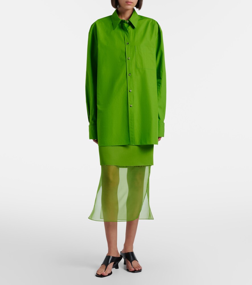 Khaite Sybil layered midi skirt