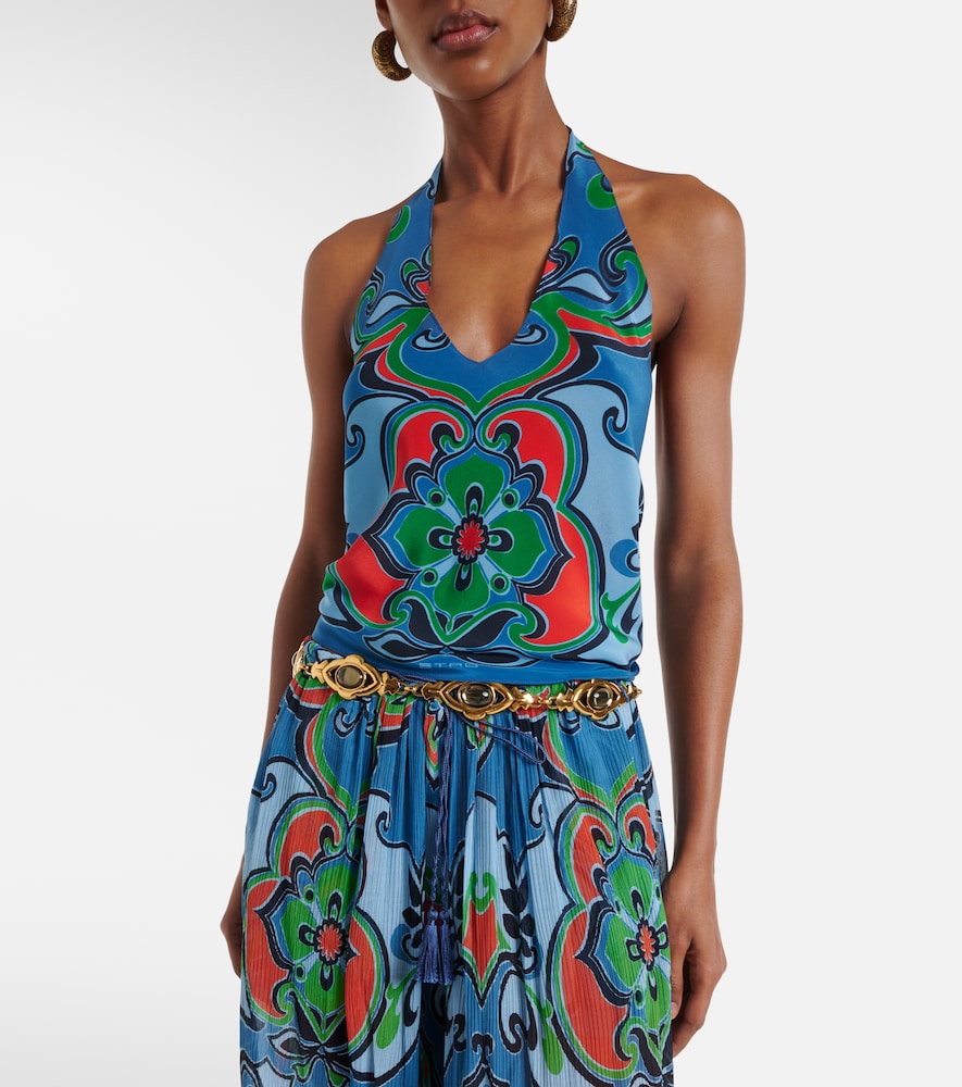  Etro Etro Printed Silk Top 