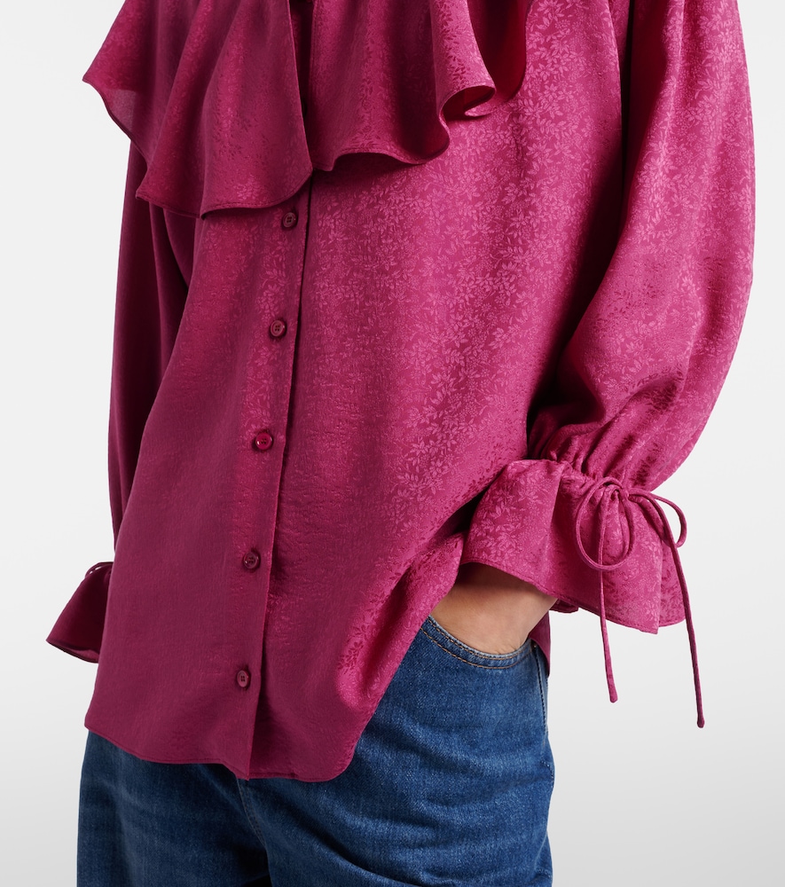  Chloe Chloe Ruffled Silk Jacquard Blouse 
