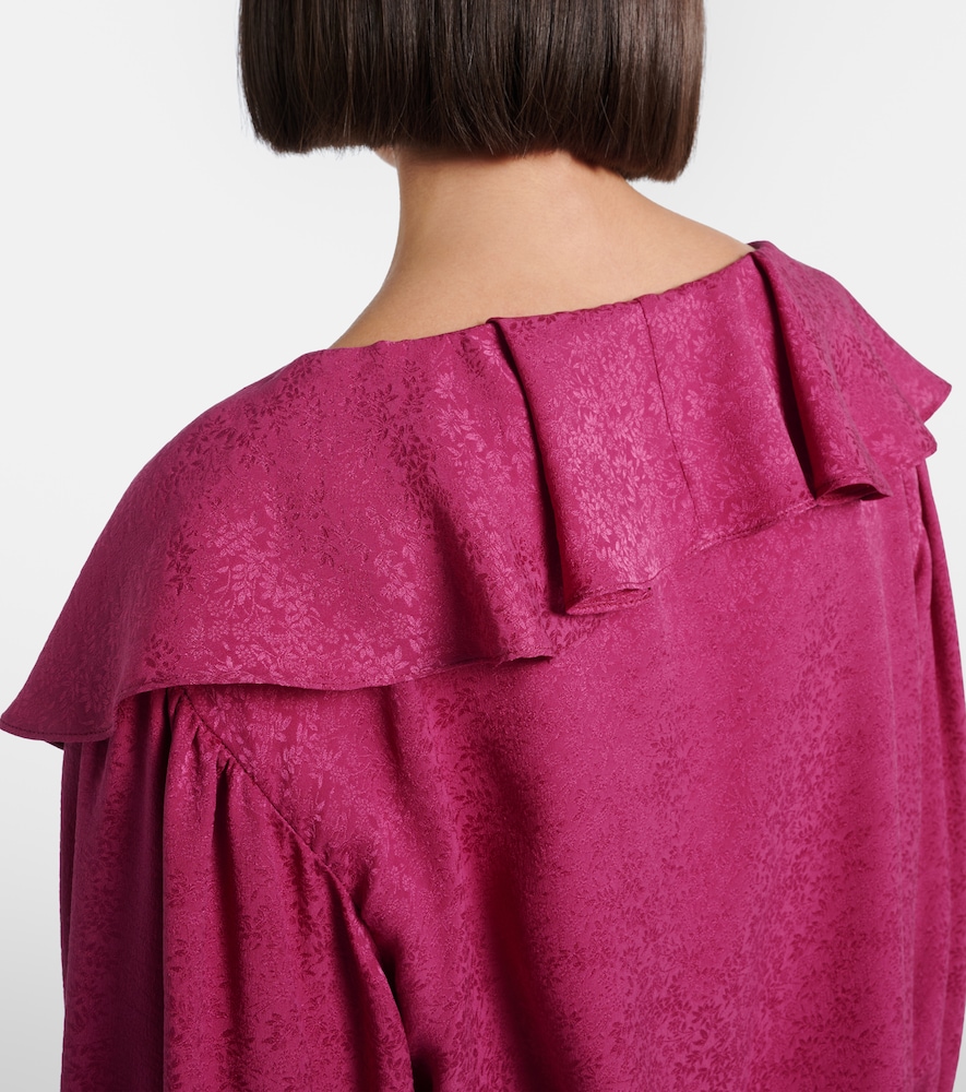  Chloe Chloe Ruffled Silk Jacquard Blouse 