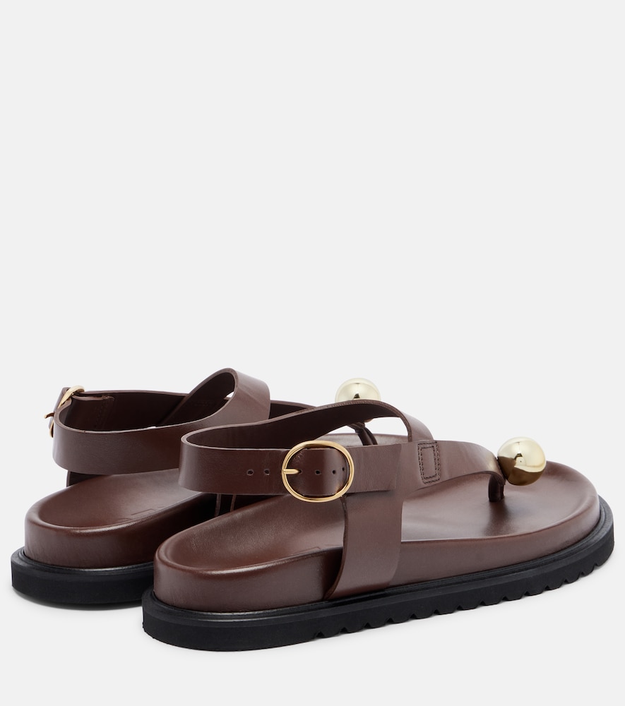  Souliers Martinez Souliers Martinez Spiaggia Leather Sandals 