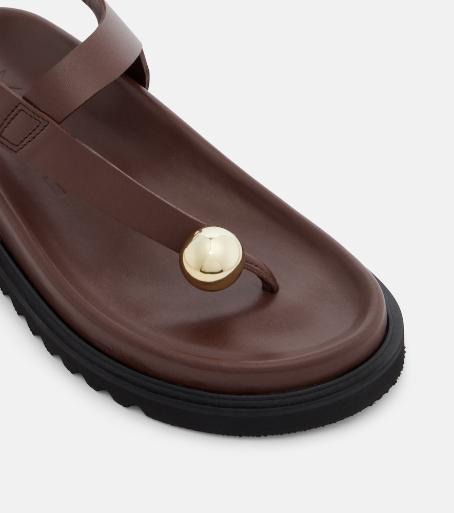  Souliers Martinez Souliers Martinez Spiaggia Leather Sandals 