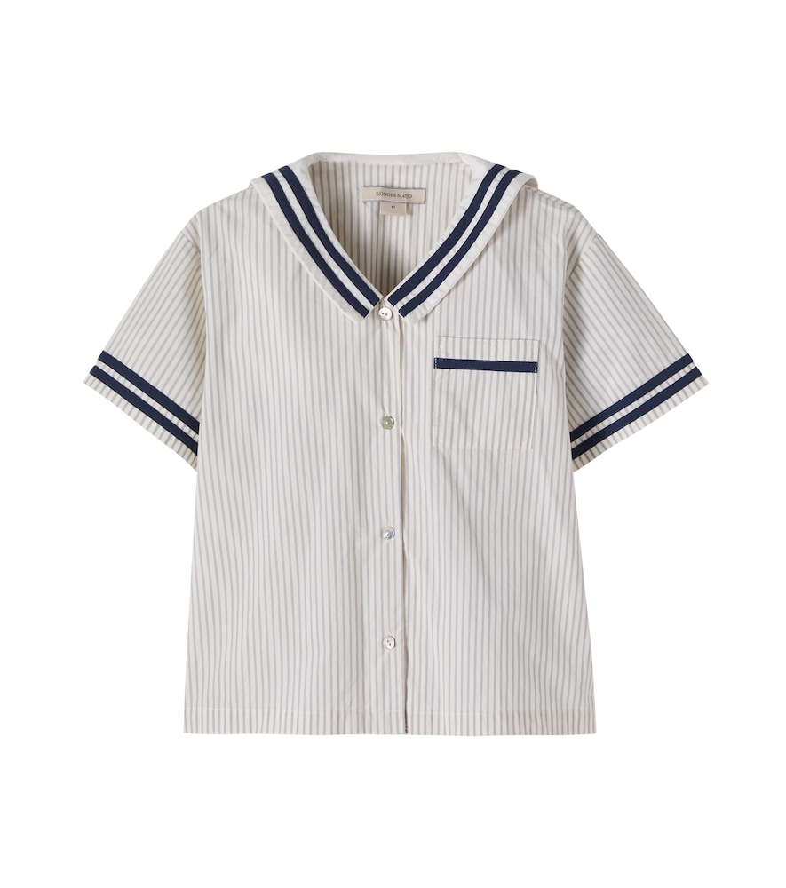 Konges Slojd Blue Allie Striped Cotton Shirt Y 9/10 - Mytheresa