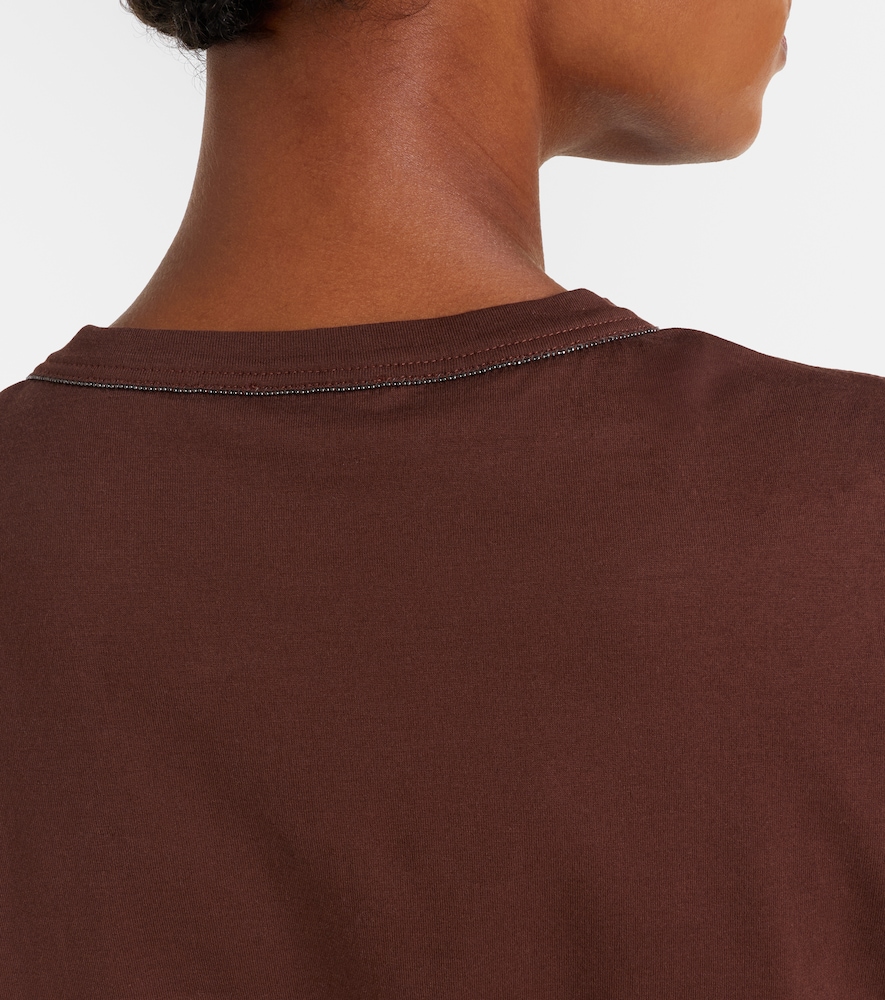  Brunello Cucinelli Brunello Cucinelli T-shirt Monili Aus Baumwoll-jersey 