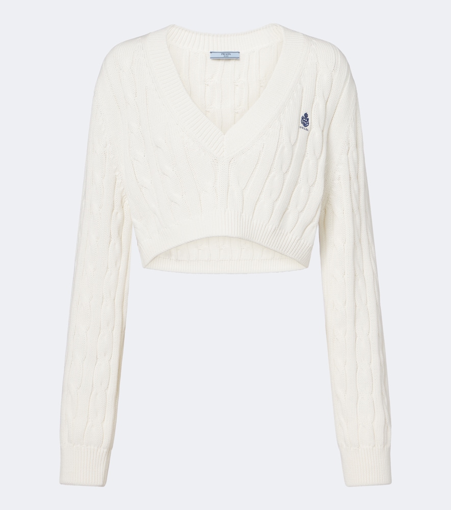 Prada Pull court en coton logo 1350 €