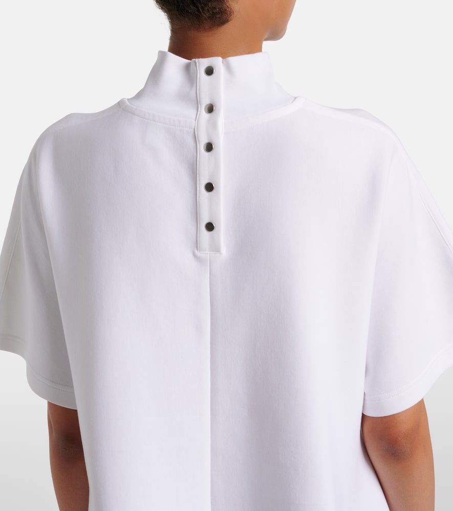 Alaïa Asymmetric Cotton-Blend Jersey T-Shirt