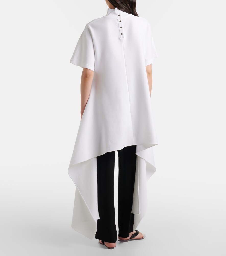 Alaïa Asymmetric Cotton-Blend Jersey T-Shirt