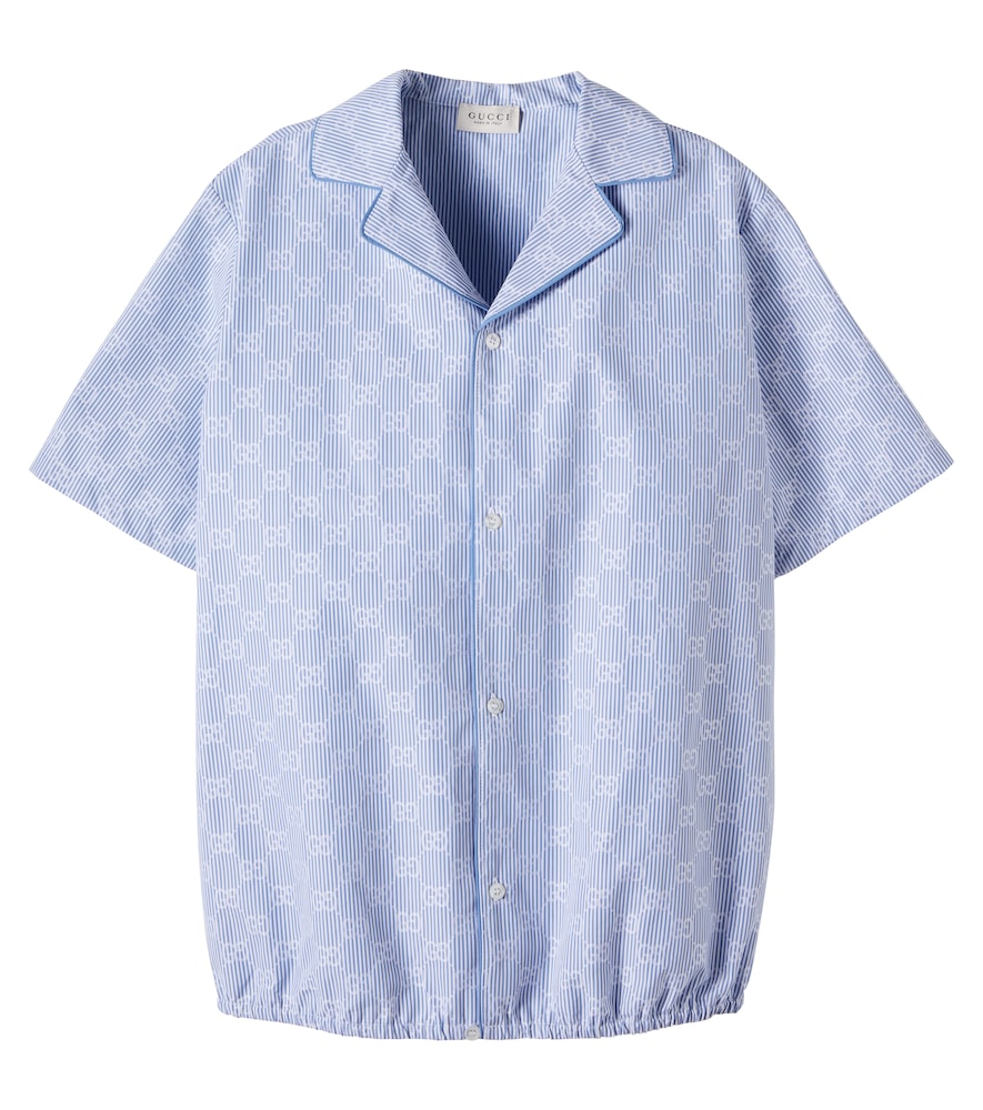 Camicia GG in popeline di cotone