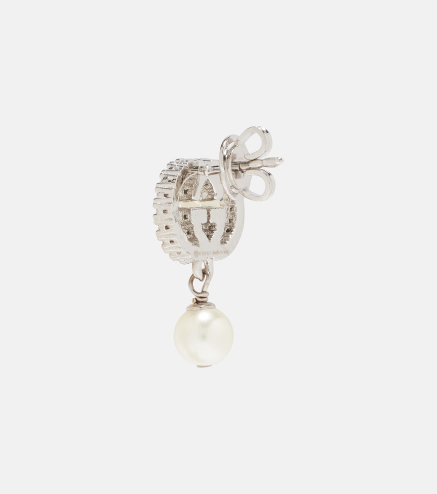  Gucci Gucci Interlocking G Embellished Drop Earrings 